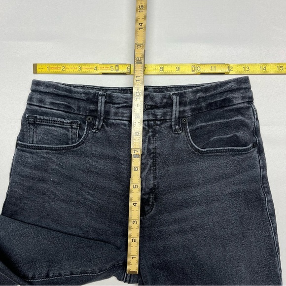 Good American Classic Slim Bootcut Jeans Split Hem 90s - Picture 8 of 13